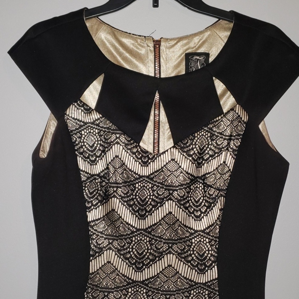 Black and Cream Dress